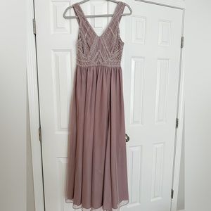 ASOS Design Petite Maxi Dress with tulle skirt and embellished and pearl bodice